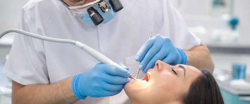 Root canal treatment in a modern dental clinic